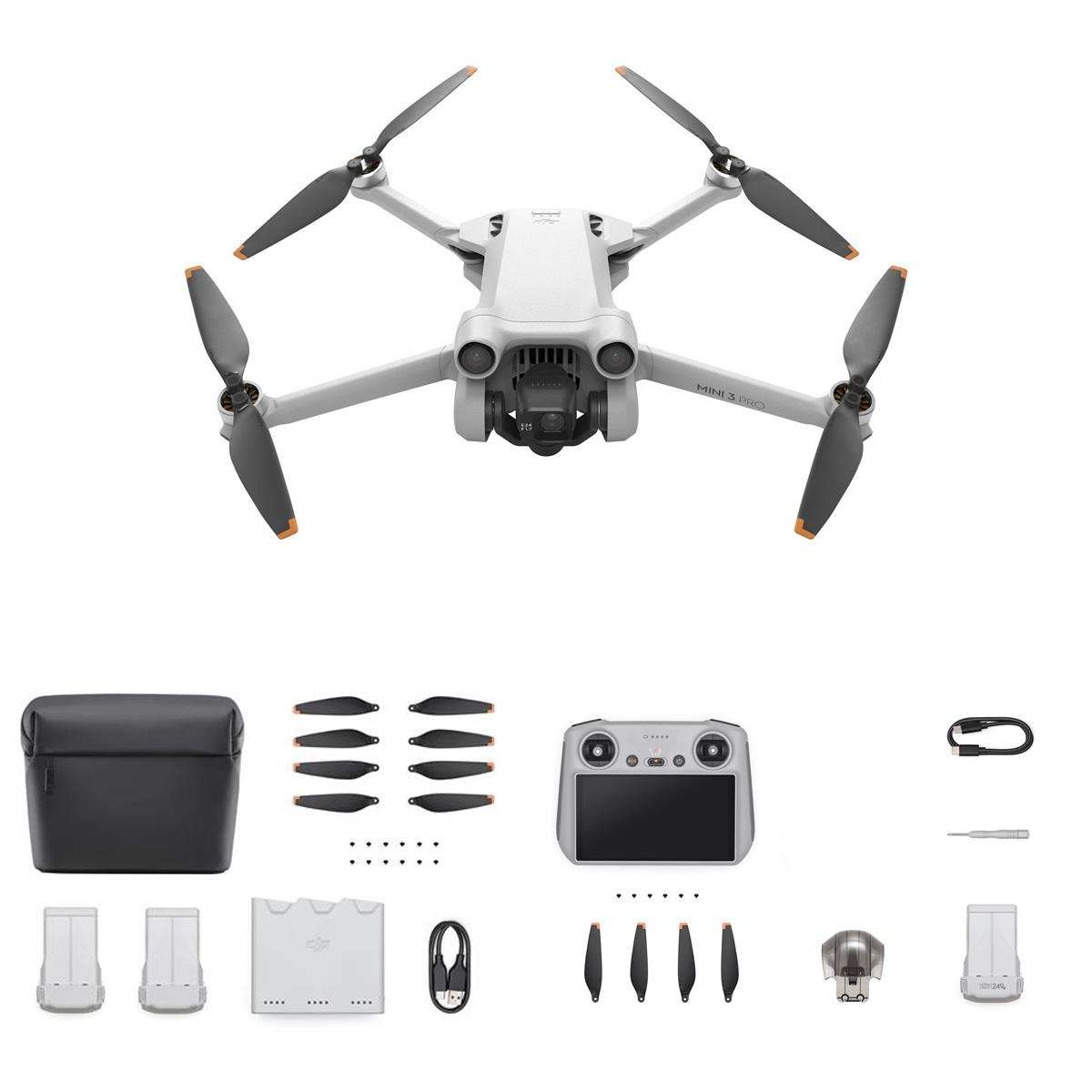DJI Mini 3 Pro Drone Camera Fly More Kit Plus (Intelligent batteries) – 47  Mins Flight Time 